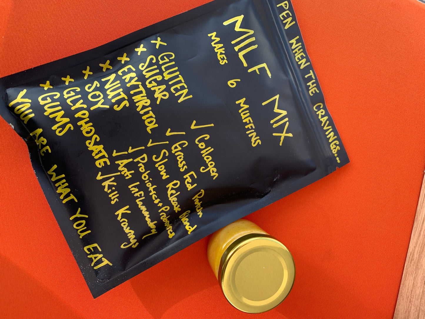 MILF Mix • Makes 6 Muffins or Pancakes
